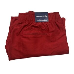 Free Country Men's Swim Trunks Board‎ Shorts Red Men's Large L